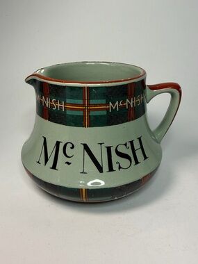 1940s McNish Whisky Jug Dudson Bros - England Tartan Pub Pitcher